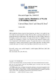 Gender and the distribution of wealth in developing countries