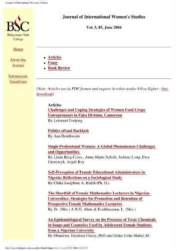 Journal of international women's studies [2004], 5 (June)
