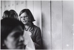 Geertje Thomas-Lycklama à Nijeholt tijdens de wereldvrouwenconferentie. 1985