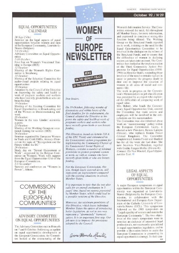 Women of Europe Newsletter [1992], 29 (Oct)