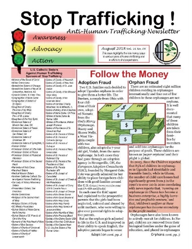 Stop trafficking! Anti-human trafficking newsletter [2018], 8 (August)