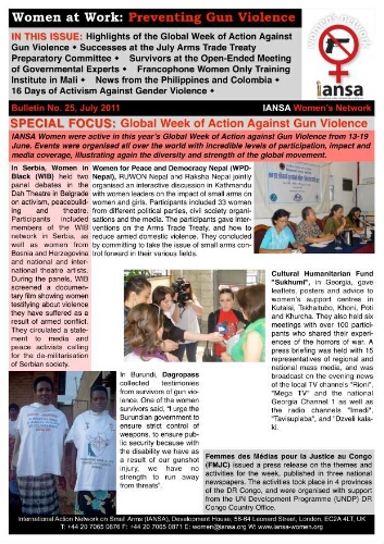 IANSA Women's Network bulletin [2011], 25