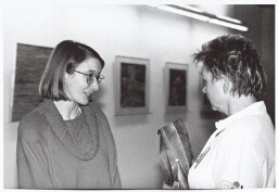 Dubbelportret van wetenschappers Willy Jansen en Mieke Wijnen. 1993