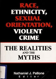 Race, ethnicity, sexual orientation, violent crime