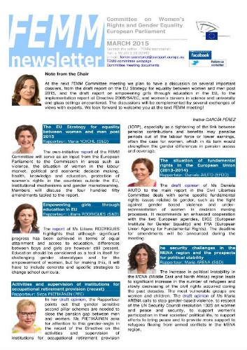 FEMM newsletter [2015], March