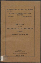 Report of the sixteenth congress, Naples september 11th - 19th, 1952