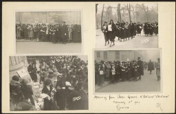 Deelneemsters aan de Disarmament Conference van de Volkenbond (League of Nations) lopen in een demonstratieve optocht door Genève, van het Palais Aynard naar het Bâtiment Electoral 1932