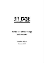 Gender and climate change: overview report