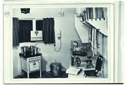 Stand 'Electrische Flat detail keuken' op de tentoonstelling 'De Nederlandse Vrouw 1898-1948'. 1948