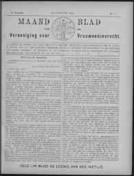 Maandblad van de Vereeniging voor Vrouwenkiesrecht  1913, jrg 17, no 11 [1913], 11
