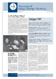 Nieuwsbrief Marga Klompé Stichting [1998], 7 (februari)