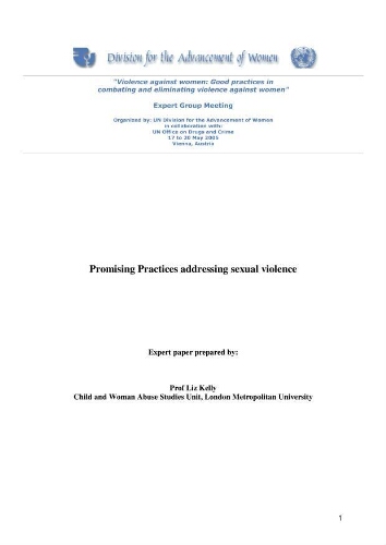 Promising Practices addressing sexual violence