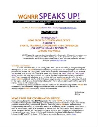 WGNRR Speaks Up! [2009], 1