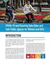 COVID-19 and ensuring safe cities and safe public spaces for women and girls