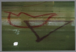 Vloerschildering op vloer in de Amsterdamse Jaap Edenhal tijdens de Gay Games 1998