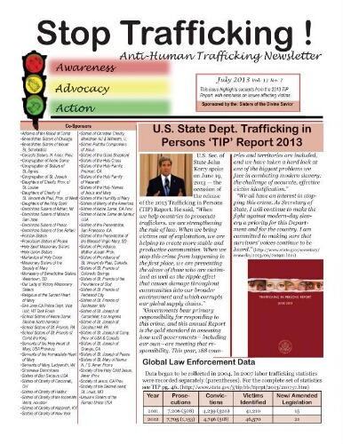 Stop trafficking! Anti-human trafficking newsletter [2013], 7 (July)