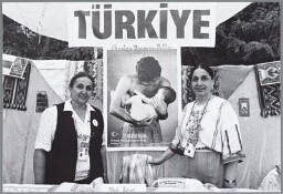 Stand van Turkse vrouwen tijdens de wereldvrouwenconferentie van NGO's in China 1995