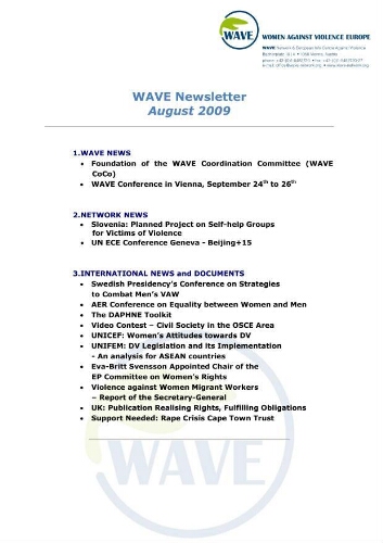 WAVE newsletter [2009], 30 (August)