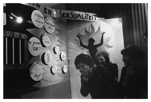Voorlichtingsavond over seksualiteit bij de Emancipatiedagen voor plattelandsvrouwen, t.g.v 1980