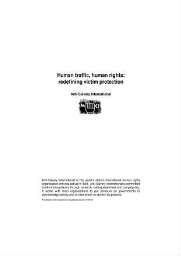 Human traffic, human rights: redefining victim protection