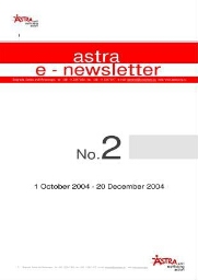 Astra e-newsletter [2004], 2 (Oct/Dec)