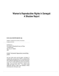Women’s reproductive rights in Senegal