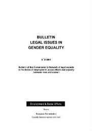 Bulletin legal issues in gender equality [2006], 2