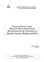 Resource kit on institutional mechanisms for the promotion of equality between women and men