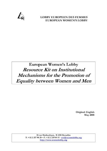 Resource kit on institutional mechanisms for the promotion of equality between women and men