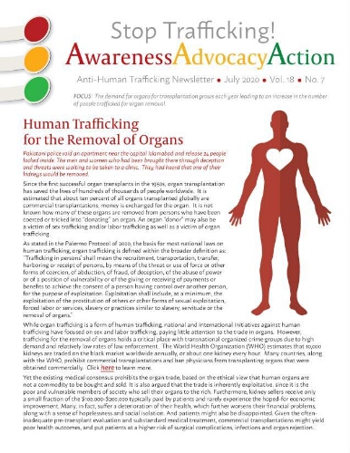Stop trafficking! Anti-human trafficking newsletter [2020], 7 (July)