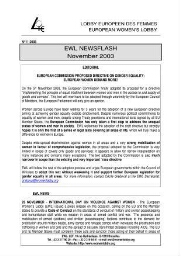 EWL newsflash [2003], 11(Nov)