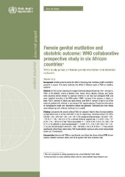Female genital mutilation and obstetric outcome: WHO collaborative prospective study in six African countries