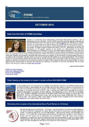 FEMM newsletter [2015], October