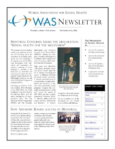 WAS newsletter [2005], 1 (Nov)