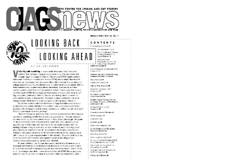 CLAGS news [2001], 1 (Winter)