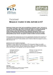 Factsheet Meisjes en vrouwen in bèta, techniek en ICT