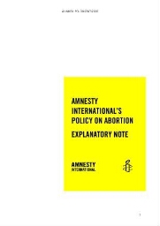 Amnesty International's policy on abortion