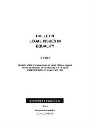 Bulletin legal issues in gender equality [2003], 3