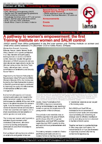 IANSA Women's Network bulletin [2010], 21