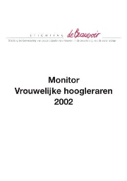 Monitor vrouwelijke hoogleraren 2002