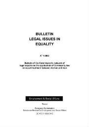 Bulletin legal issues in gender equality [2002], 1