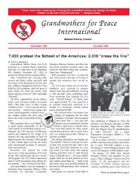 Grandmothers for Peace International [1998], December