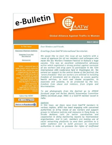 GAATW E-Bulletin [2012], July