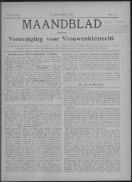 Maandblad van de Vereeniging voor Vrouwenkiesrecht  1905, jrg 9, no 11 [1905], 11