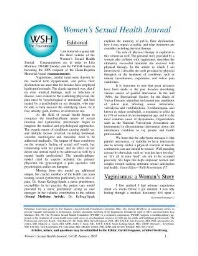 Women's sexual health journal [2005], January