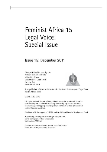 Feminist Africa [2011], 15 (December)