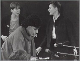 Opening van de vrouwenboekenweek met een talkshow van Hanneke Groenteman 1985