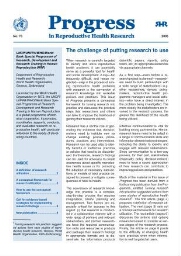 Progress in reproductive health research [2005], 70