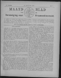 Maandblad van de Vereeniging voor Vrouwenkiesrecht  1914, jrg 18, no 8 [1914], 8
