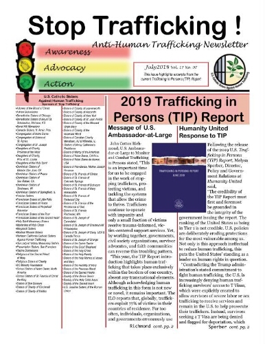Stop trafficking! Anti-human trafficking newsletter [2019], 7 (Juli)